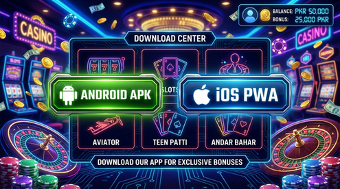Main screen of Mobilewins download page for PK players - 4